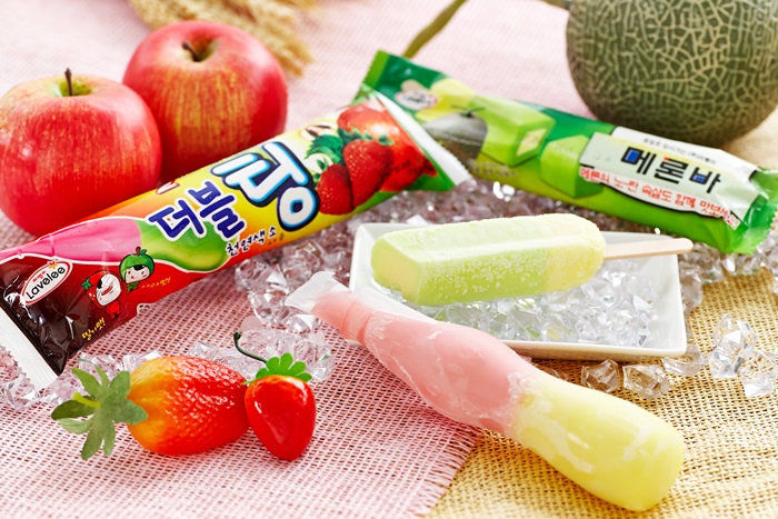 韩国乐飞利-双层哈密瓜雪糕/草莓苹果冰棒,宅配,人气
